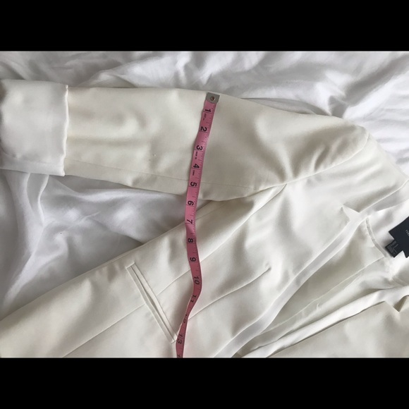 💥Forever 21 Open-Front No-Collar Blazer S White - Picture 8 of 8